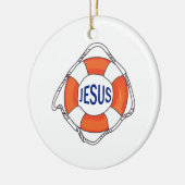 LIFE PRESERVER JESUS KERAMISCH ORNAMENT (Links)