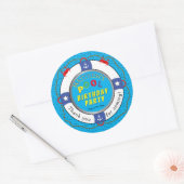 Life Preserver Jongen Verjaardag Zwembad Party Ronde Sticker (Envelop)