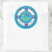 Life Preserver Jongen Verjaardag Zwembad Party Ronde Sticker (Tas)