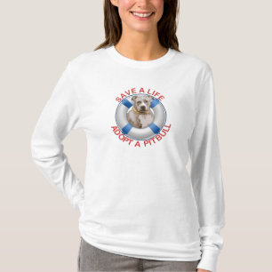 Life Preserver met Pitbull Adoption T-shirt