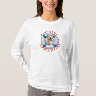 Life Preserver met Pitbull Adoption T-shirt