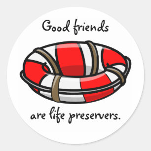 Life Preserver Ronde Sticker