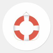 Life Preserver Ronde Sticker (Voorkant)