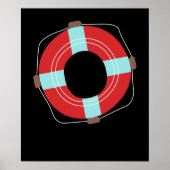 Life Preserver Water Swim Safety Lifeguard Poster (Voorkant)