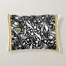 Life Quote Black Accent Pillow - Adiela Akoo