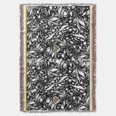 Life Quote Black Decorative Throw Blanket Deken (Voorkant Verticaal)