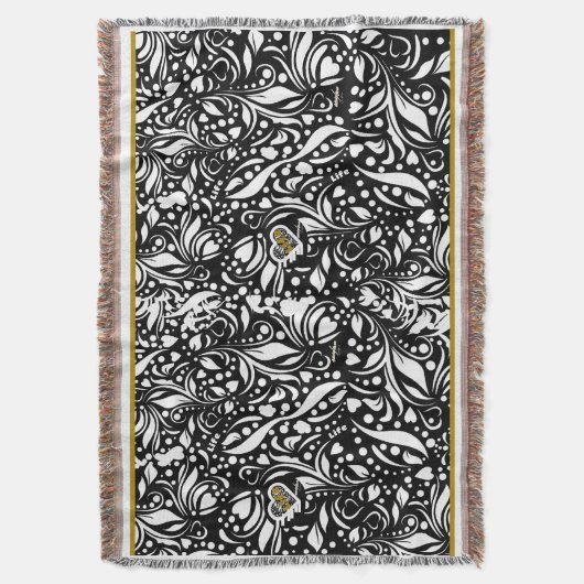 Life Quote Black Decorative Throw Blanket Deken (Voorkant Verticaal)