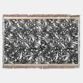 Life Quote Black Decorative Throw Blanket Deken (Voorkant)