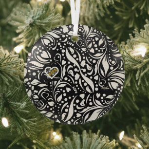 Life Quote Black Ornament van Adiela Akoo