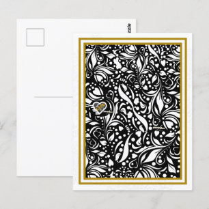 Life Quote Black Paisley Briefkaart - Adiela Akoo