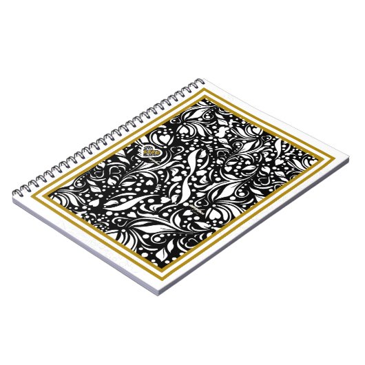 Life Quote Black Paisley Spiral Photo Notitieboek (Linkerzijde)