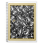Life Quote Black Paisley Spiral Photo Notitieboek (Voorkant)