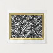 Life Quote Black Paisley Tapestry - Adiela Akoo Wandkleed (Voorkant (horizontaal))