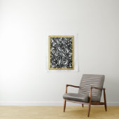 Life Quote Black Paisley Tapestry - Adiela Akoo Wandkleed (In situ)