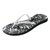 Life Quote Black Paisley Teenslippers van Adiela A (Schuin)