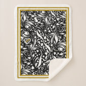 Life Quote Black Sherpa Blanket van Adiela Akoo Sherpa Deken (Voorkant)