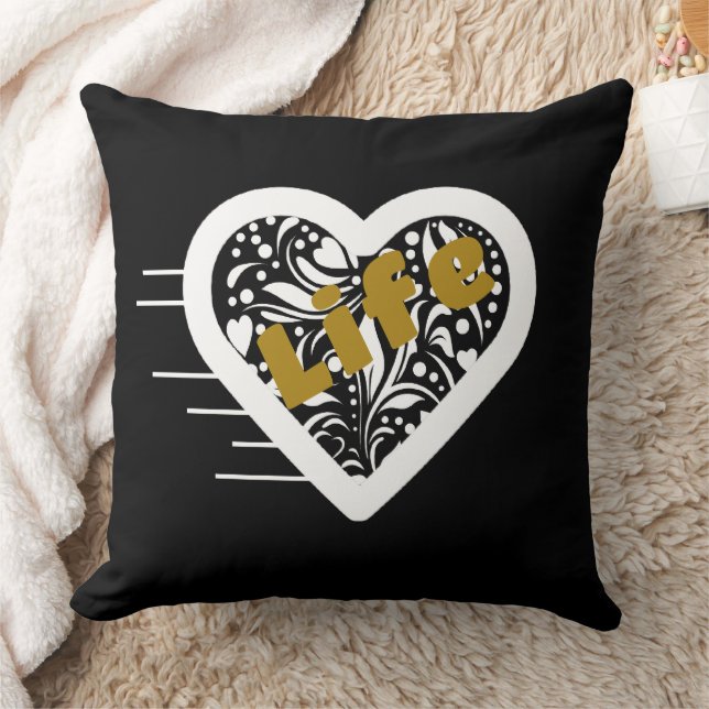 Life Quote Black Sierkussen van Poet Adiela Akoo (Deken)