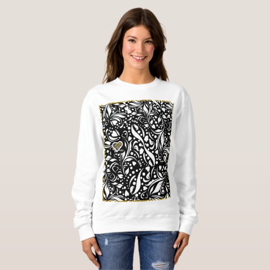 Life Quote Black Sweatshirt van Adiela Akoo (Voorkant volledig)