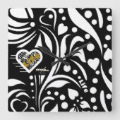 Life Quote Black Wall klok door dichter Adiela Ako (Voorkant)