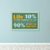 LIFE QUOTE canvas afdrukken (Insitu (Houten vloer))