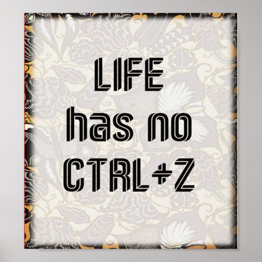 Life quote decoratief poster (Voorkant)