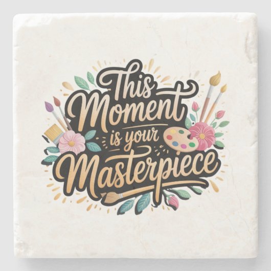 Life Quote Decorative  Stenen Onderzetter (Voorkant)