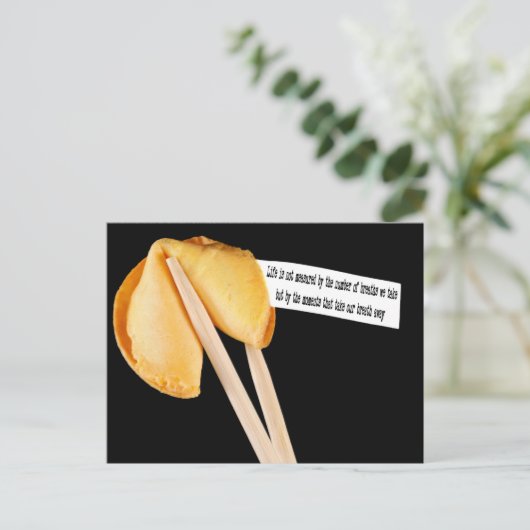 Life Quote gelukskoekje Briefkaart (Staand voorkant)