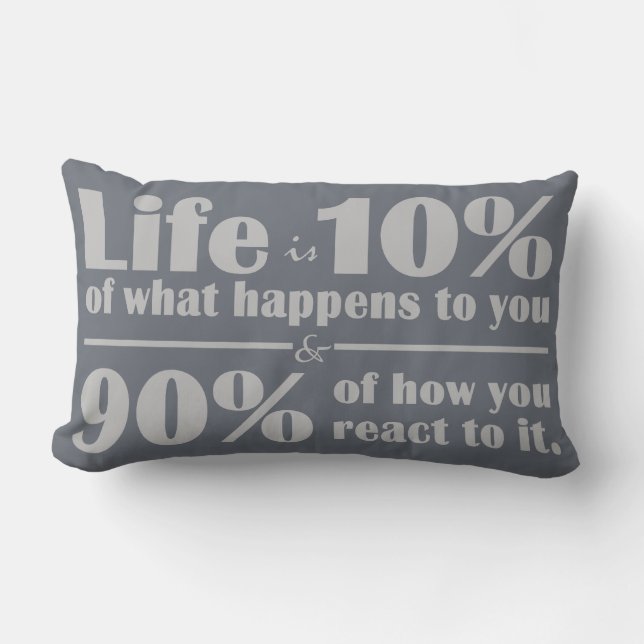 LIFE QUOTE gooien kussen (Voorkant)