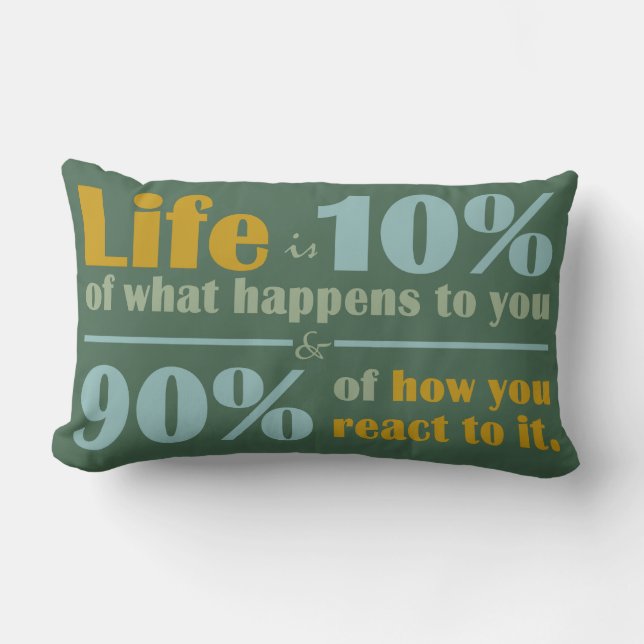 LIFE QUOTE gooien kussen (Voorkant)