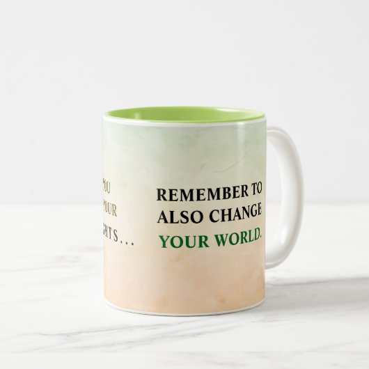 Life Quote-Mok Tweekleurige Koffiemok (Voorkant rechts)