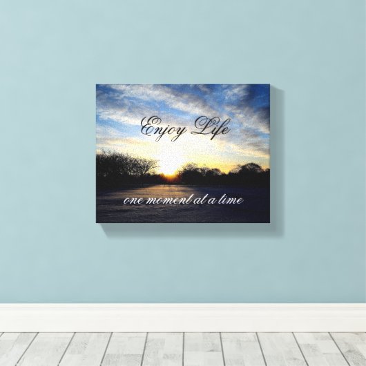 Life Quote Muur Uitgerekt Canvas Print (Insitu (Houten vloer))