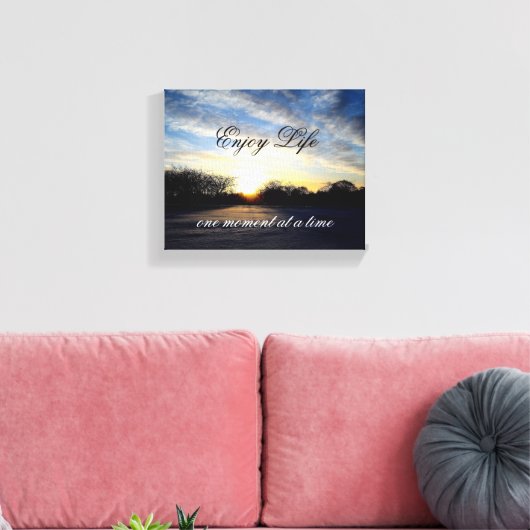 Life Quote Muur Uitgerekt Canvas Print (Insitu (Woonkamer))