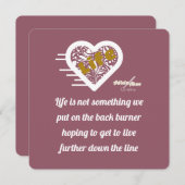 Life Quote Note Kaart van Poet Adiela Akoo (Voorkant / Achterkant)