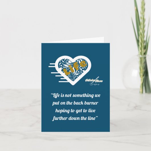 Life Quote Note Kaart van Poet Adiela Akoo (Voorkant)