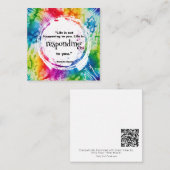 *~ LIFE Quote Tie Dye Inspire AP62 Note Kaart Notitiekaartje (Voorkant / Achterkant)