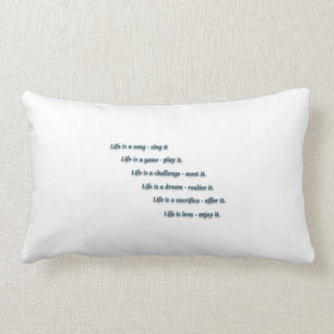 Life Quote van Sai Baba - Het leven is een lied - Kussen