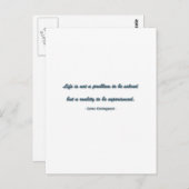 Life Quote van Soren Kierkegaard - Het leven is ge Briefkaart (Voorkant / Achterkant)