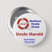 Life Ring Cruise Aangepast naamplaatje Ronde Button 7,6 Cm (Voorkant /achterkant)