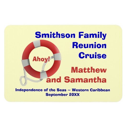 Life Ring Family Cruise Cabin Door Marker Magneet (Horizontaal)