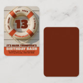 Life Ring, Pool Party Verjaardag Handout Tickets (Voorkant / Achterkant)