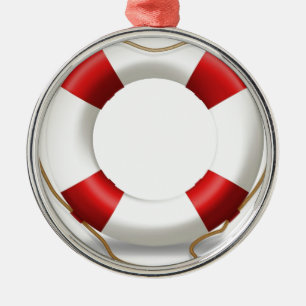 Life Ring Preserver Metalen Ornament
