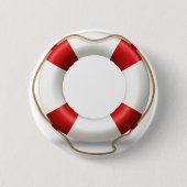 Life Ring Preserver Ronde Button 5,7 Cm (Voorkant)