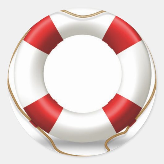 Life Ring Preserver Ronde Sticker (Voorkant)