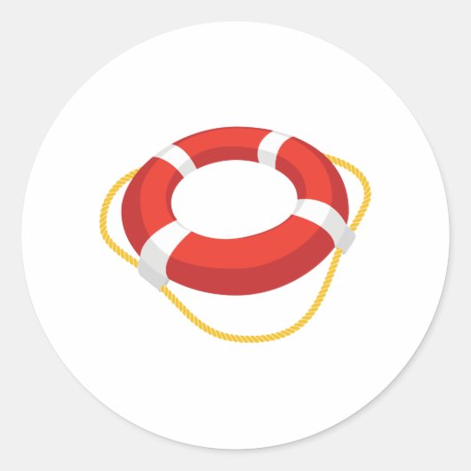 Life Ring Ronde Sticker (Voorkant)