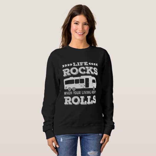 Life Rocks - Funny RV Motorhome Gift Trui (Voorkant volledig)
