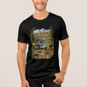 Life Rocks When Your Living Room Rolls Adventure Tri-Blend Shirt (Voorkant)