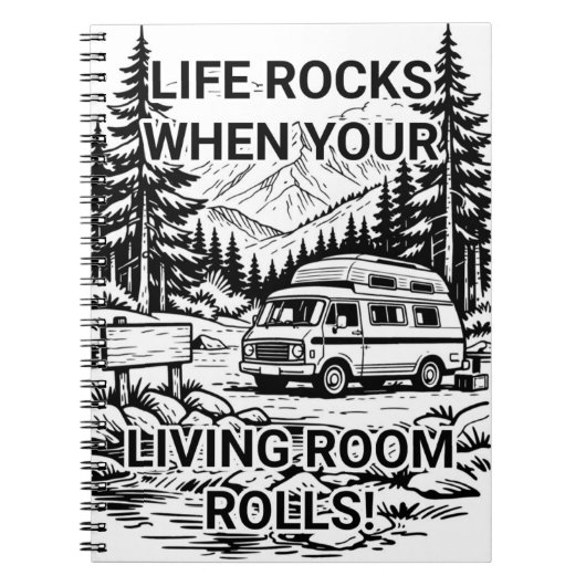Life Rocks When Your Living Room Rolls Camper Notitieboek (Voorkant)
