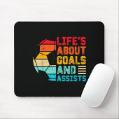 Life’s About Goals And Ists Funny Boys Girls Socce Muismat (Met muis)