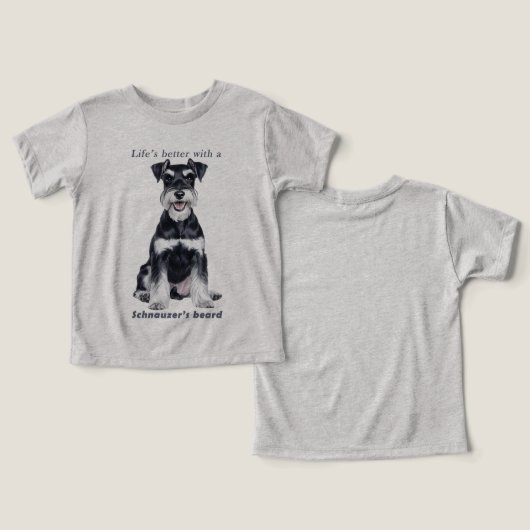 Life’s Better with a Schnauzer Beard – Kids’ Dog  (Ontwerp Voorkant & Achterkant)