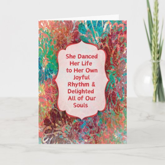 Life’s Dance Sympathy Card Kaart (Voorkant)